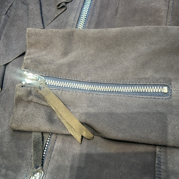 Rebecca Taylor grey suede jacket blazer size 4 - Picture 3 of 6